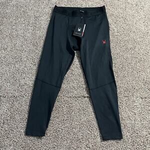 Spyder Active Pants Mens X-Large Black Thermal Base Layer Compression Leggings
